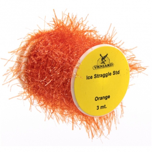Veniard Ice Straggle Chenille Standard (3M) Orange Fly Tying Materials (Product Length 3.28 Yds / 3m)